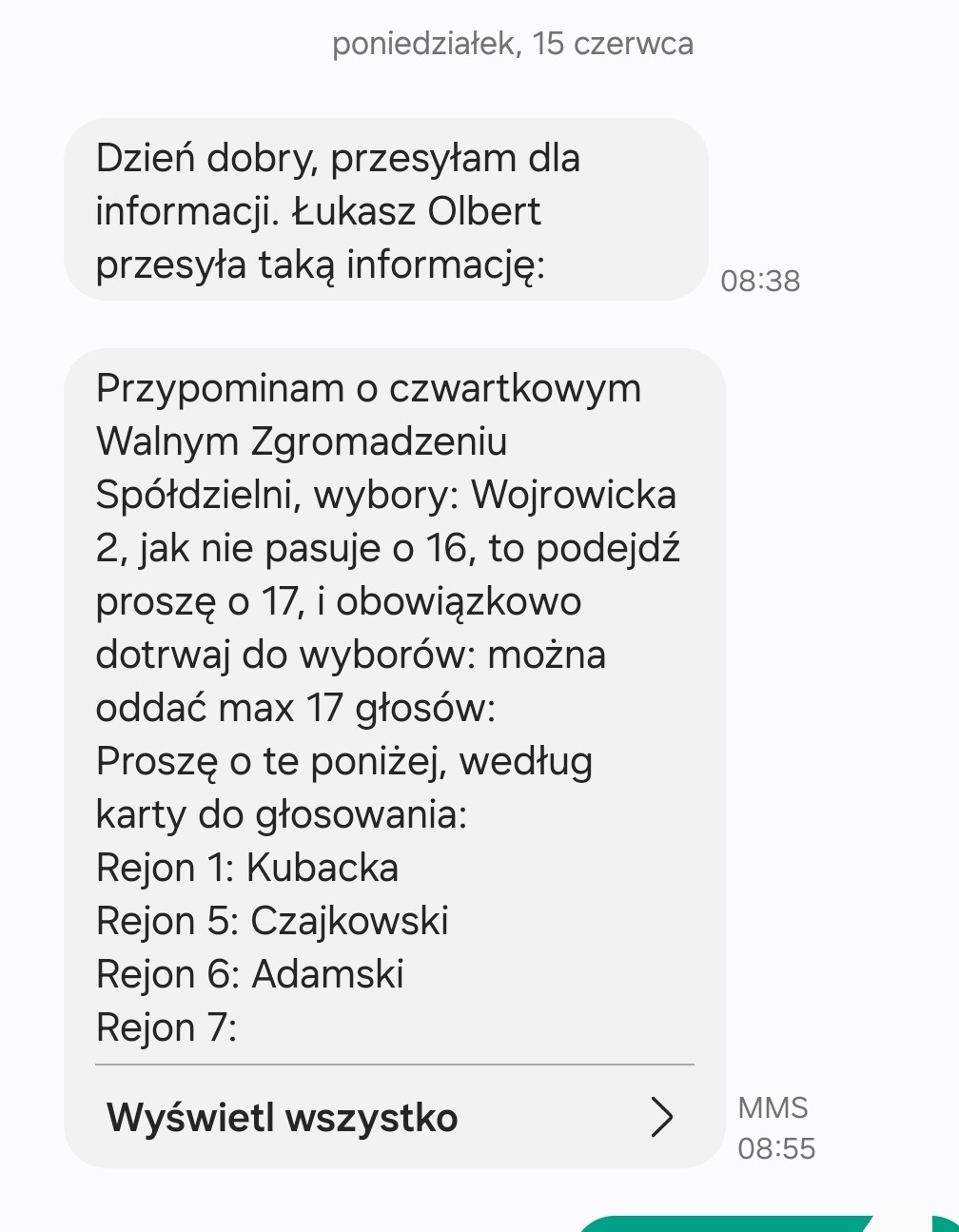 Radny Łukasz Olbert wysyła SMS-y z listą kandydatów do seniorów — osoby starsze są bardziej podatne na wpływ